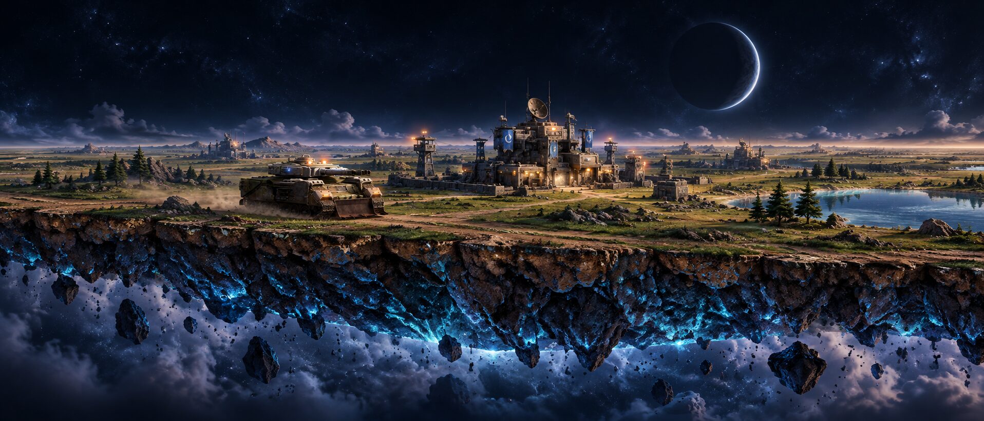 Flatworld Fortress Beneath the Crescent