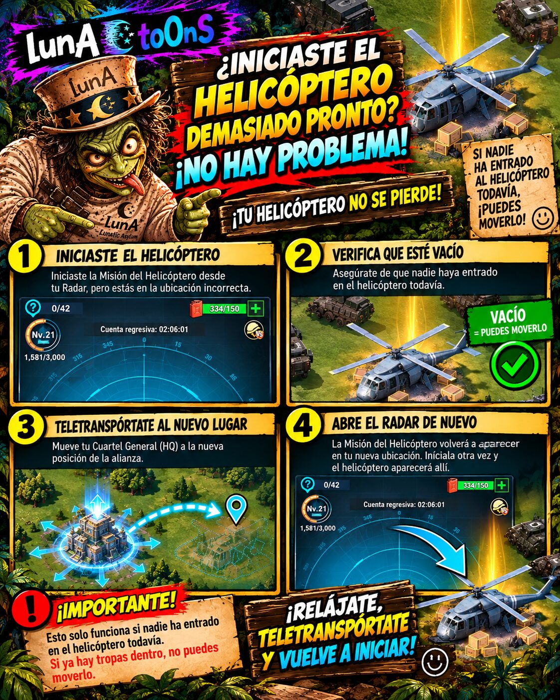 Guía para Mover el Helicóptero